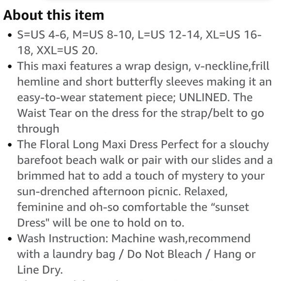 Zesica Boho Floral Wrap Maxi Dress Size Small - Picture 9 of 10